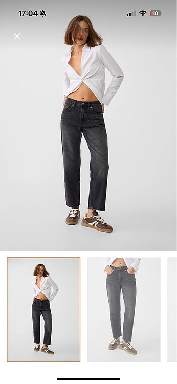 Stradivarius d96 crop staight jean
