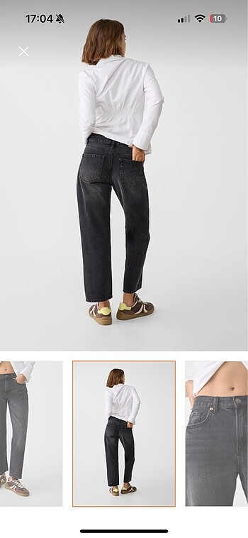 40 Beden Stradivarius d96 crop staight jean