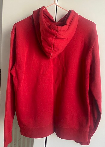 Diğer Kırmızı Kapüşonlu Kadın Sweatshirt