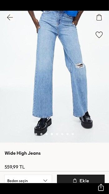 H&M wide leg jean