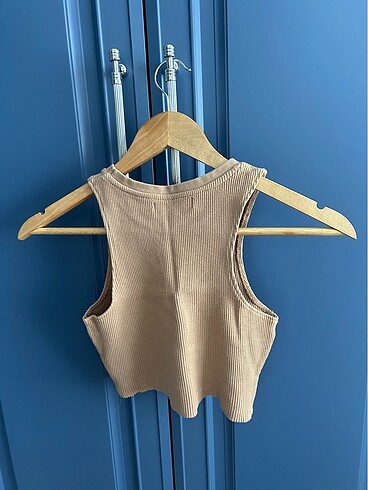 xs Beden camel Renk Bej Crop Üst