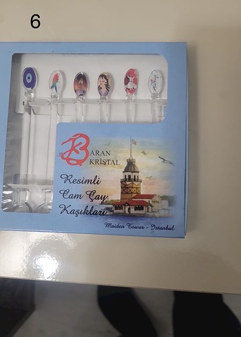 Resimli Cam Çay Kaşıkları - Görsel 3