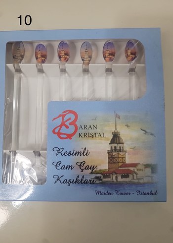 Resimli Cam Çay Kaşıkları - Görsel 9