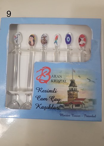 Resimli Cam Çay Kaşıkları - Görsel 10