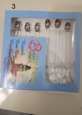 Resimli Cam Çay Kaşıkları - Görsel 6