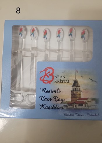 Resimli Cam Çay Kaşıkları - Görsel 11
