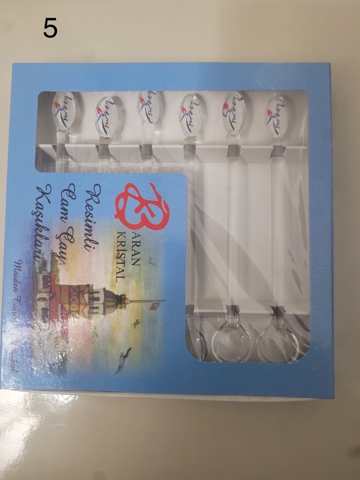 Resimli Cam Çay Kaşıkları - Görsel 4