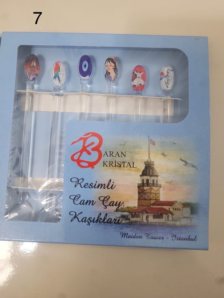 Resimli Cam Çay Kaşıkları - Görsel 2