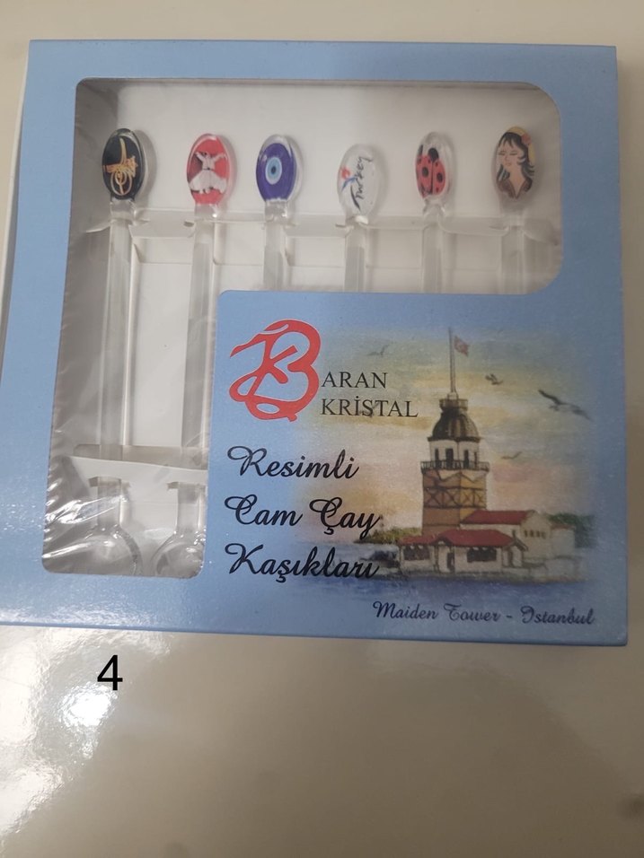 Resimli Cam Çay Kaşıkları - Görsel 5