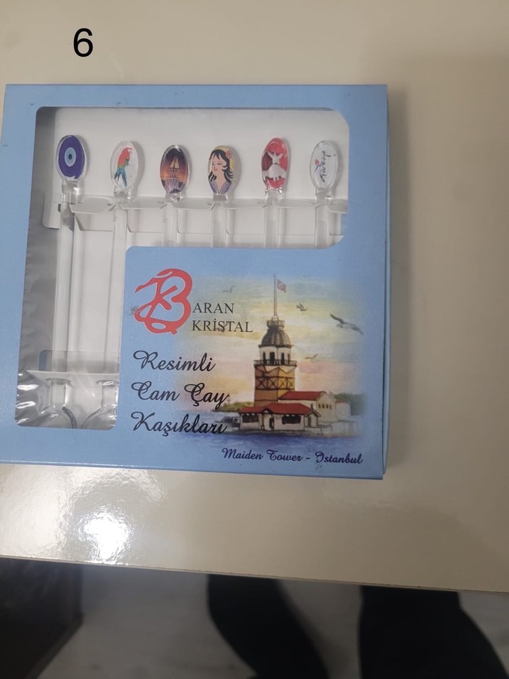 Resimli Cam Çay Kaşıkları - Görsel 3