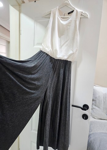 Gri Pilili Keten tulum - Görsel 2