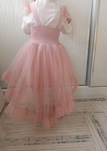 Civil Pembe Kız Çocuk Fırfırlı Elbise