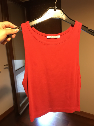 Zara Zara basic kirmizi bluz