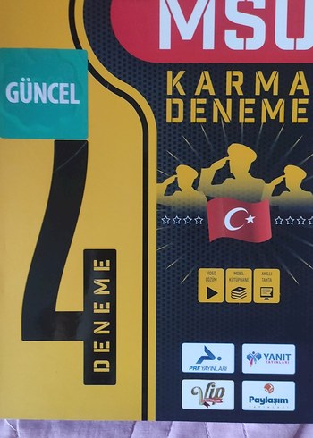 MSÜ Karma Güncel 4 Deneme Sınavı Paraf Yayınları