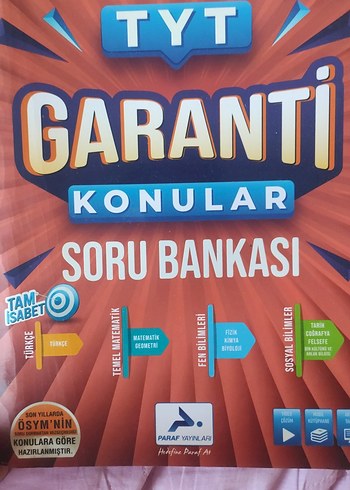 Paraf Yayınları TYT Garanti Konular Soru Bankası