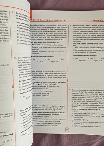 Benim Hocam TYT Tarih Soru Bankası ve Ders Notları