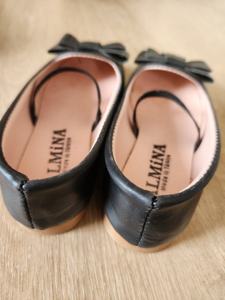 Kız Çocuk Siyah Fiyonk Detaylı Babet - Görsel 2