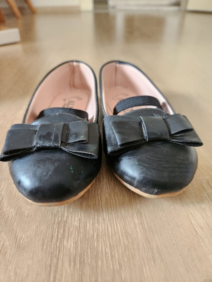 Kız Çocuk Siyah Fiyonk Detaylı Babet - Görsel 3