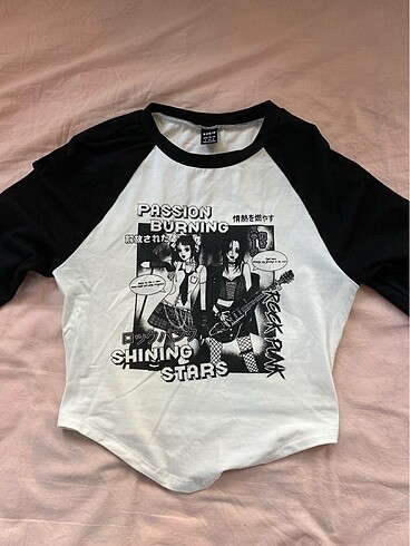 Shein uzun kollu crop