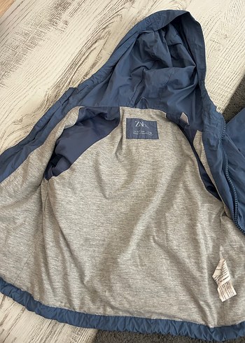 Zara Kapüşonlu Erkek Çocuk Mavi Mont - Görsel 6