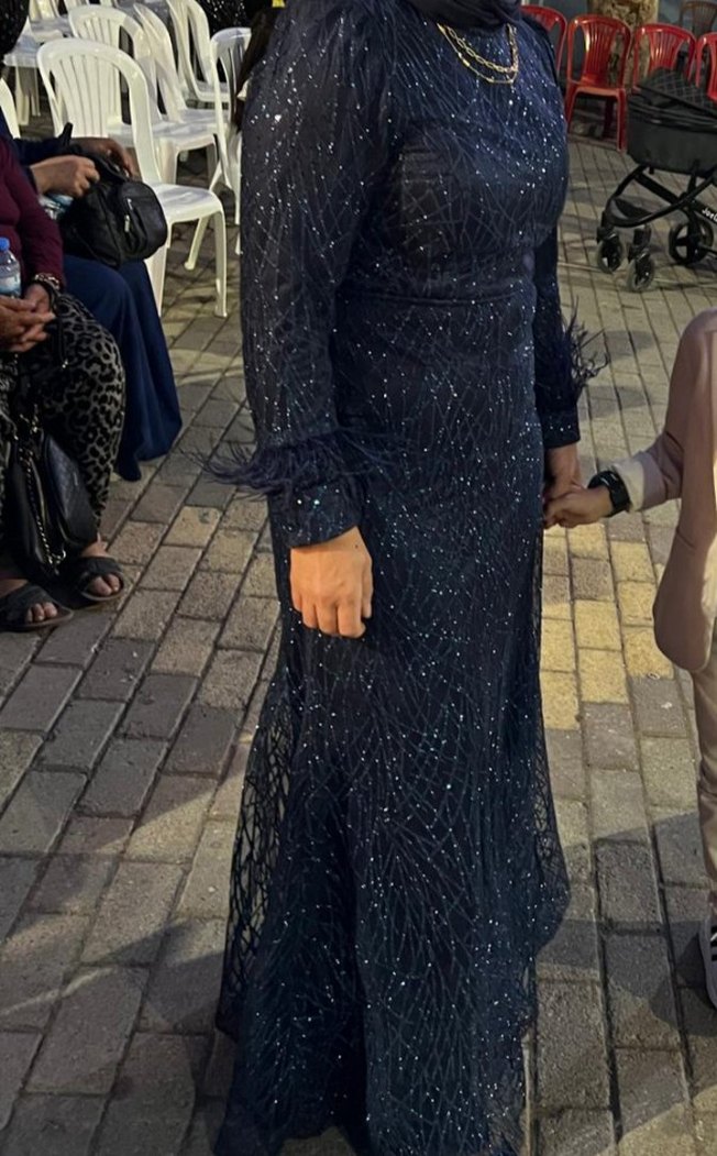 UzunLacivert abiye - Görsel 4