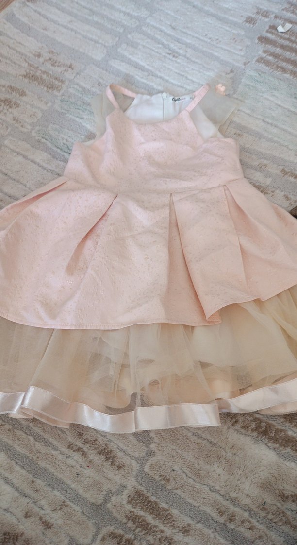 Klasik Zarif Pembe Kız Çocuk Elbisesi - Görsel 2