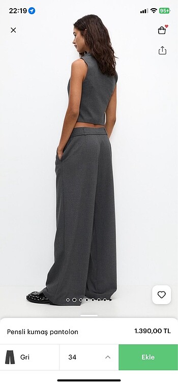 Pull and Bear Pullbear pantolon etiketli
