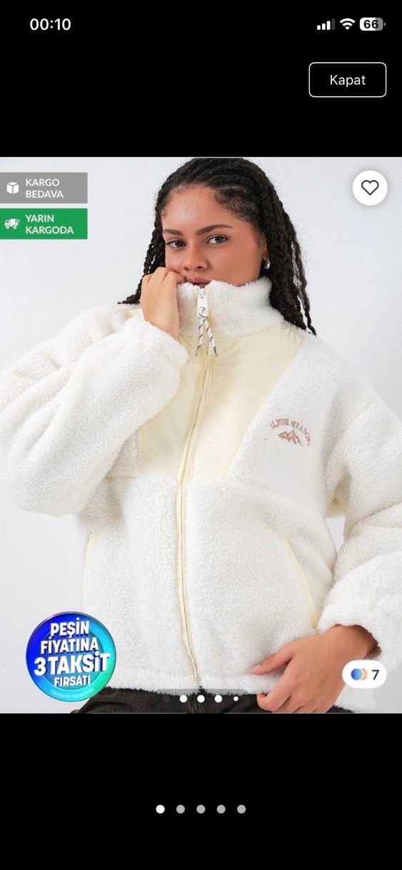 Yumuşak Kürklü Kadın Ceket - Görsel 4