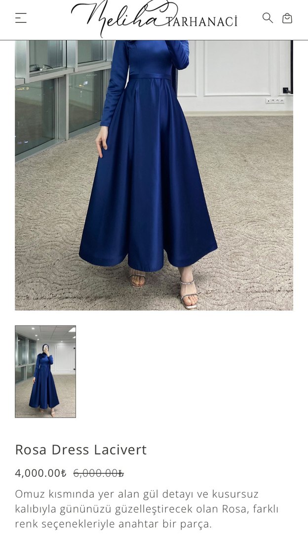 Meliha Tarhanacı lacivert elbise - Görsel 2