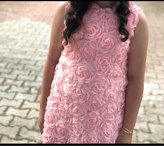 Pembe elbise 11-13 yaş