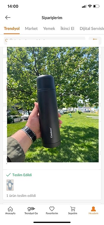 Cooker 0,75 MI Çift Kat Paslanmaz Celik 750 MI Termos ( Çay Kahv