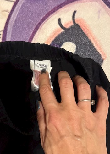 Kız Çocuk Siyah Baskılı Tayt Unicorn Desenli - Görsel 2