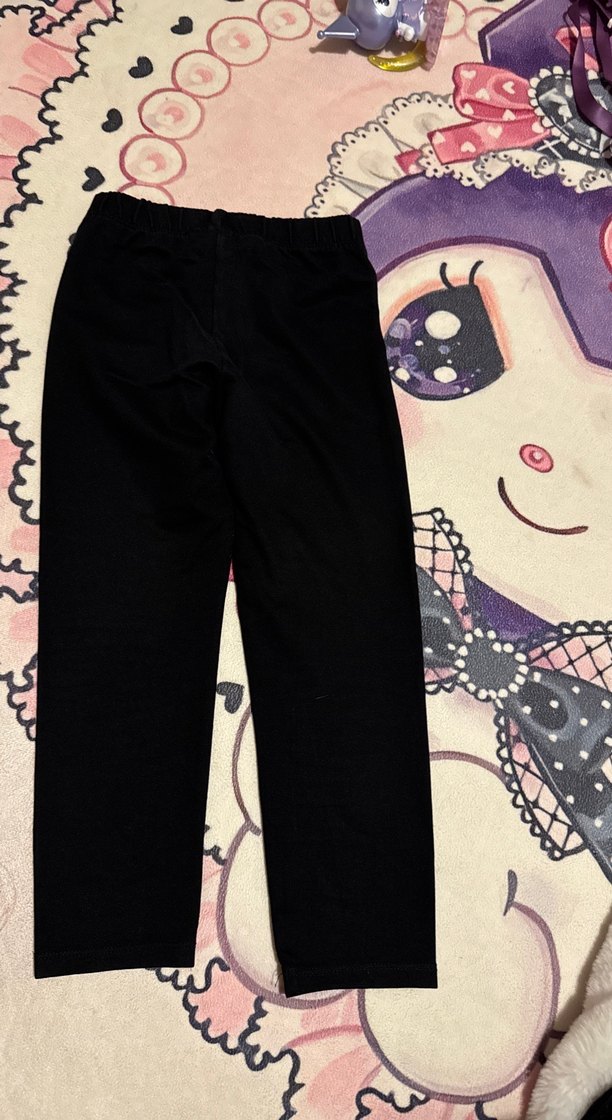 Kız Çocuk Siyah Baskılı Tayt Unicorn Desenli - Görsel 3
