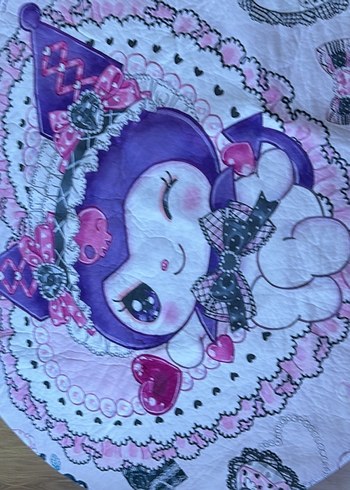Beden Kuromi Renkli Çocuk Odası Yuvarlak Halı