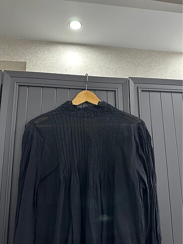 40 Beden siyah Renk H&M transparan gömlek