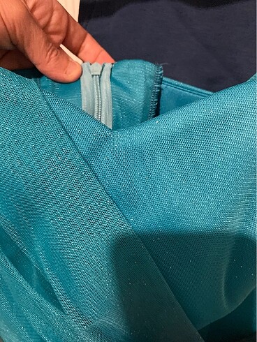 Tül simli abiye - Görsel 4