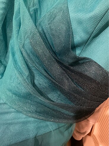 Tül simli abiye - Görsel 5