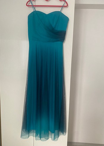 Tül simli abiye - Görsel 7