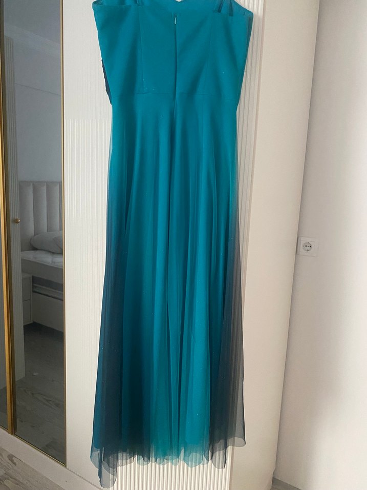 Tül simli abiye - Görsel 2