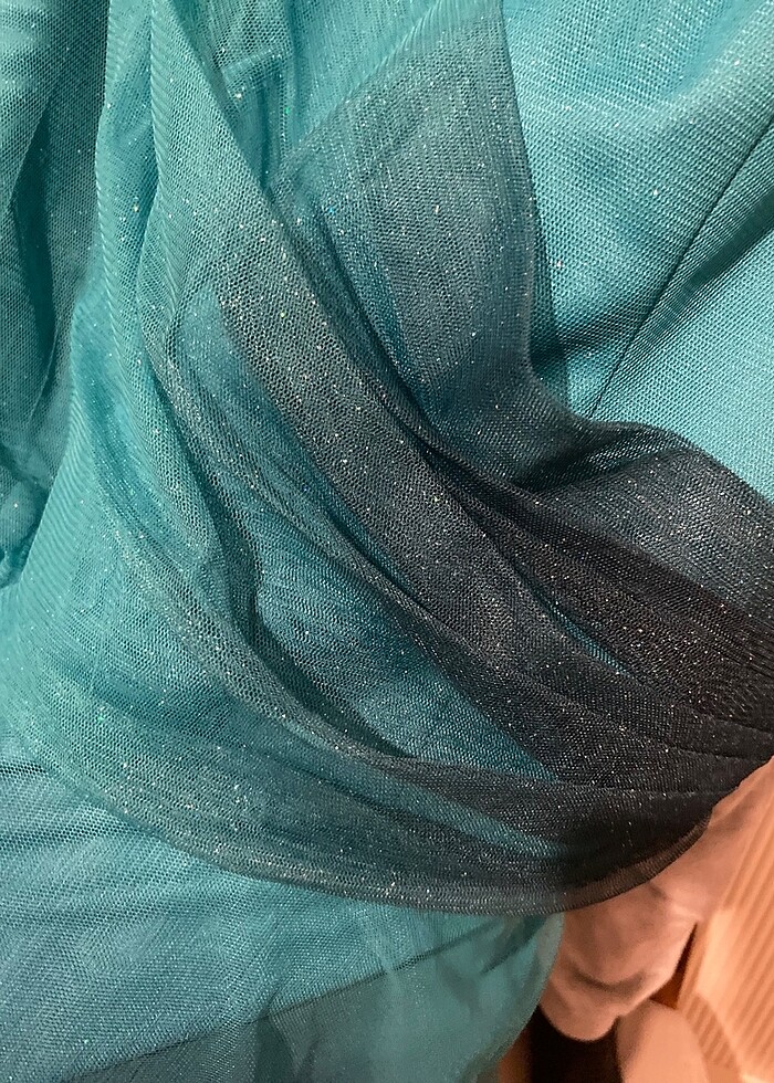 Tül simli abiye - Görsel 5