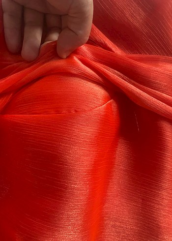 Janjan Tesettür Abiye Nar çiçeği rengi - Görsel 5