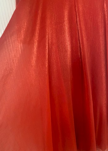 Janjan Tesettür Abiye Nar çiçeği rengi - Görsel 3