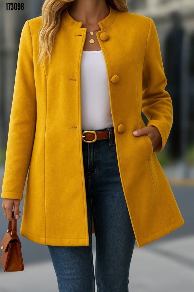 İLAN NO M 3 BAYANLARA KAŞE KUMAŞ DÜĞMELİ KABANLAR - Görsel 3