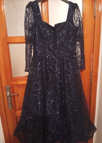 Lacivert simli Uzun Abiye - Görsel 2