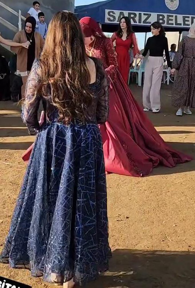 Lacivert simli Uzun Abiye - Görsel 4