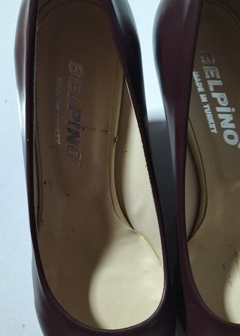 Klasik Kahverengi Deri Stiletto Topuklu - Görsel 7