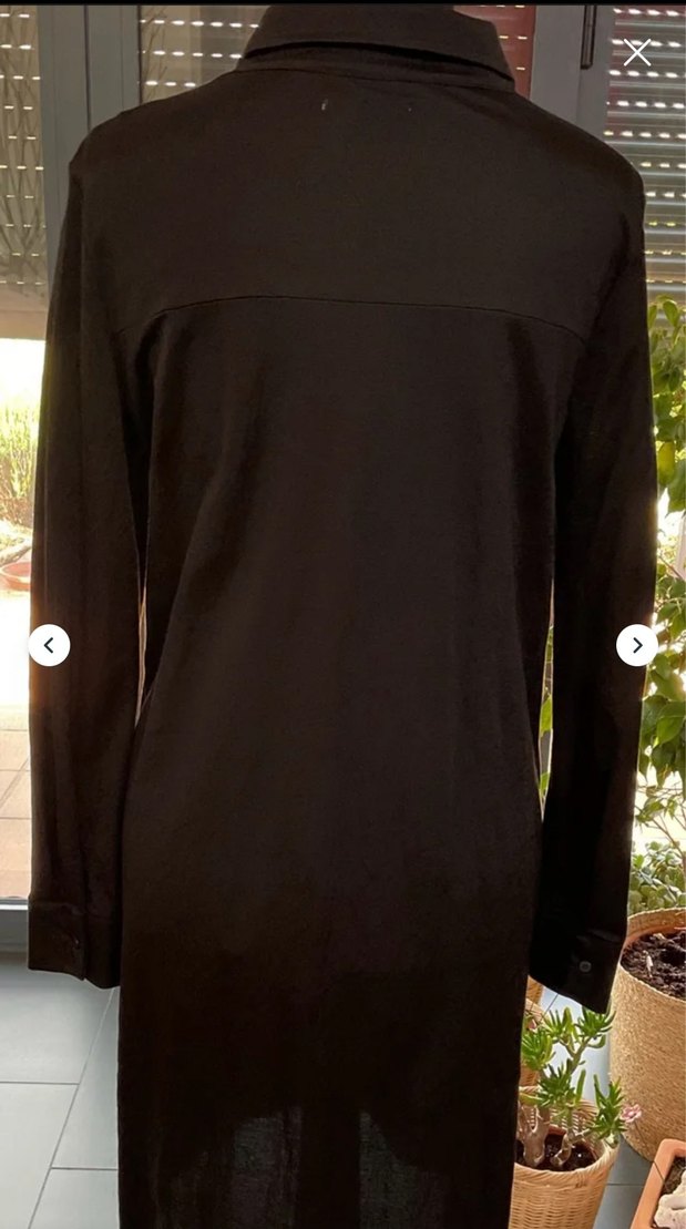 Zara Siyah Gömlek Elbise. - Görsel 3