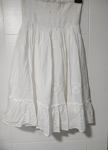 Miss Selfridge Miss selfridge, Straplez beyaz elbise.