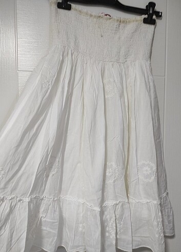 m Beden beyaz Renk Miss selfridge, Straplez beyaz elbise.