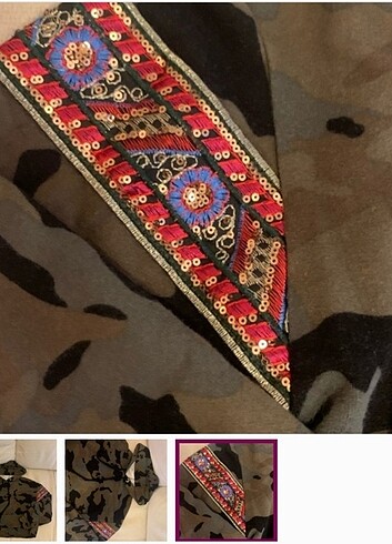 Zara Zara, Kamuflaj Süslü Kapüşonlu.